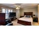 Bedroom featuring a ceiling fan, neutral paint and carpet at 649 46Th Avenue Ne Dr, Hickory, NC 28601