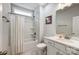 Neutral bathroom with a shower-tub, toilet, and sink at 6858 Hunts Mesa Dr, Fort Mill, SC 29707