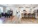 Open floor plan showcasing a dining area and kitchen with bar seating at 6858 Hunts Mesa Dr, Fort Mill, SC 29707