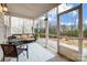 Inviting screened porch with comfortable seating and backyard views, perfect for outdoor relaxation at 6858 Hunts Mesa Dr, Fort Mill, SC 29707