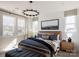 Inviting bedroom features large windows, stylish lighting, and modern decor at 7003 Impulse Ct, Charlotte, NC 28205