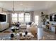Open-concept living area with hardwood floors and modern decor at 7003 Impulse Ct, Charlotte, NC 28205