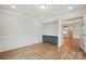 Dining room with hardwood floors, recessed lighting, chair rail molding, and a blue serving buffet at 8716 Acadia Pkwy # 596, Sherrills Ford, NC 28673