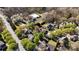 Aerial view of a neighborhood with houses surrounded by trees and community buildings at 9108 Clifton Meadow Dr, Matthews, NC 28105