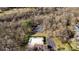 Aerial view of community amenities like a pool, tennis courts, and a parking area at 9108 Clifton Meadow Dr, Matthews, NC 28105