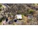 Aerial view of a community pool, tennis court and parking lot surrounded by trees at 9108 Clifton Meadow Dr, Matthews, NC 28105