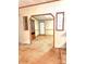 Living room boasts unique architectural details and a foyer at 13080 Philadelphia Church Rd, Oakboro, NC 28129