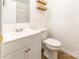 Full bathroom featuring a toilet and shower-tub combo with floating shelves at 1461 Flintwood Dr, Rock Hill, SC 29732