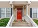 Inviting front porch featuring a vibrant red door and a welcoming entrance area at 1461 Flintwood Dr, Rock Hill, SC 29732