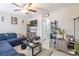 Comfortable living room with a large blue sectional sofa at 1465 Flintwood Dr, Rock Hill, SC 29732