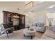 Bright living room boasts high ceilings, a custom built-in cabinet, and neutral decor at 2020 Holly Villa Cir, Indian Trail, NC 28079