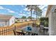 Rear deck with metal railing, outdoor furniture and great view at 3008 Sweetleaf Dr, Fort Mill, SC 29707