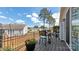 Outdoor deck with metal fence and patio furniture at 3008 Sweetleaf Dr, Fort Mill, SC 29707