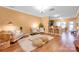 Inviting living room featuring hardwood floors, neutral decor, and a cozy seating area at 4708 Tradd Cir, Monroe, NC 28110