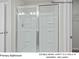 Large primary bath shower featuring glass enclosure, built in shelves, and modern fixtures at 213 Lake George Dr, Shelby, NC 28152