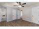 Spacious bedroom with modern gray walls and handsome flooring at 4175 Barnell Ln, Maiden, NC 28650