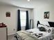 Modern bedroom with a unique bed frame, playful decor, and natural light from the window at 7711 Bainbridge Rd, Sherrills Ford, NC 28673