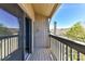 Outdoor balcony with wood plank floor and railings offering beautiful views at 84 Ridgeport Rd # B, Clover, SC 29710