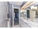 Bathroom with marble countertop and view to connecting bedroom at 84 Ridgeport Rd # B, Clover, SC 29710