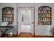 Office with built-in bookshelves and french doors at 1120 Cumberland Ave, Gastonia, NC 28054