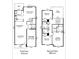 Detailed first and second floor plans with room dimensions and layout at 11907 Maria Ester Ct, Charlotte, NC 28277