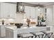 Island with seating, modern appliances, and pendant lighting accents this stylish kitchen at 2022 Mantle Ridge Dr, Indian Trail, NC 28079