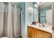 Bathroom featuring a vanity with sink, mirror, and a shower with a gray curtain at 2232 Mancke Dr, Rock Hill, SC 29732