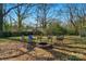 Backyard with chairs arranged around a brick fire pit, perfect for outdoor gatherings at 233 Proctor St, Gastonia, NC 28052