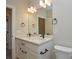 Bright bathroom with double vanity and sleek black fixtures at 268 Lytton Farm Rd, Troutman, NC 28166