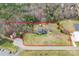 Aerial view of property showcasing the house, surrounding land, and established boundary lines at 3929 Wexford Ln, Denver, NC 28037