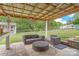 Covered outdoor patio area with comfortable seating, perfect for relaxing and enjoying the property's outdoor living space at 3929 Wexford Ln, Denver, NC 28037