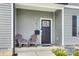 Cozy front porch featuring two chairs and attractive gray siding at 611 N York St, Gastonia, NC 28052