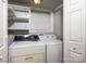 This laundry room has shelving and a window for lighting at 1501 Fern Forest Dr, Gastonia, NC 28054