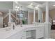 Spacious bathroom with columns, double sinks and vanity area with great natural light at 9904 Duane Ct, Huntersville, NC 28078