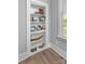 Built-in shelves adding charm to the house, perfect for storing books and decorations at 129 Ryleigh Dan Pl, Mooresville, NC 28115