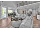 Open floor plan showcasing the living room, dining area, kitchen, and staircase at 129 Ryleigh Dan Pl, Mooresville, NC 28115