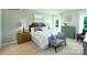 This bedroom features a bed with a decorative headboard and matching nightstands at 1416 6Th Ne St, Hickory, NC 28601