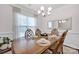 Traditional dining room with wood table, ornate chairs, and soft natural light from a large window at 155 Autumnwood Rd, Troutman, NC 28166