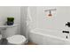 Modern bathroom with a soaking tub and niche at 5520 Chedworth Dr, Charlotte, NC 28210