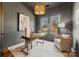 Stylish home office with gray walls and modern decor at 5520 Chedworth Dr, Charlotte, NC 28210