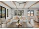 Open-concept living room with modern furniture and an abundance of natural light at 5520 Chedworth Dr, Charlotte, NC 28210