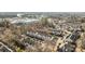 Aerial view showing the community and its well-maintained townhouse exteriors at 11013 Dundarrach Ln, Charlotte, NC 28277