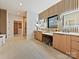 This bathroom features and sinks, modern fixtures, and tile floors at 1516 N Caldwell St, Charlotte, NC 28206