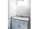 Modern bathroom featuring granite countertop, white cabinetry, and stylish fixtures at 1517 Tiana Way, Rock Hill, SC 29732
