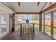 Outdoor porch with bar-height table and view of backyard at 1810 Club Rd, Charlotte, NC 28205