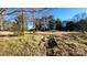 Exterior view of yard showing a grassy area and a line of trees in the background at 3181 N Olivers Cross Rd, Newton, NC 28658