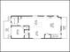 This floor plan features a kitchen, living room, dining area, bedroom, and wood deck at 331 Solomon St, Charlotte, NC 28216