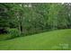 Spacious backyard featuring lush green grass and mature trees, offering privacy and a serene setting at 409 Running Horse Ln, Waxhaw, NC 28173