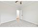 Bedroom featuring a ceiling fan, plush carpeting, and ample natural light at 412 W Westview St, Gastonia, NC 28052