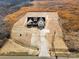Aerial view of new construction home and driveway at 520 Shoal Rd, Lincolnton, NC 28092